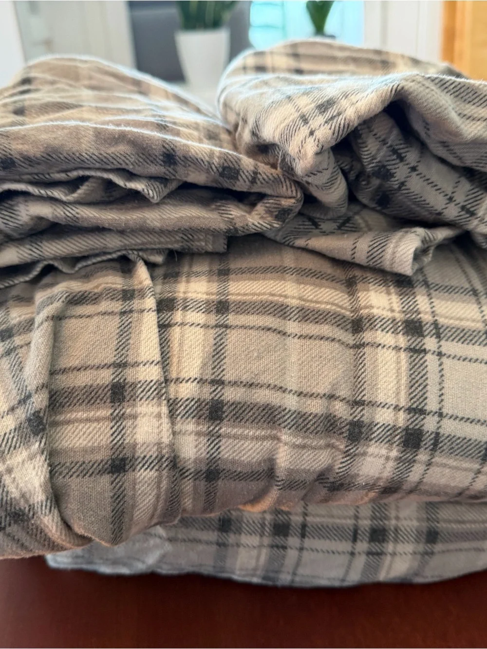 Mainstays Gray Plaid Flannel Sheets